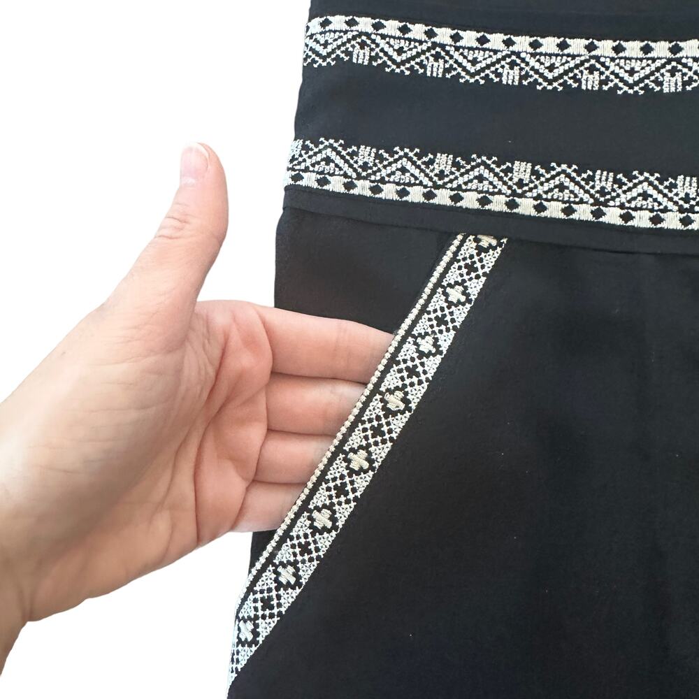 Veronica Beard Black Silk Embroidered Mini Dress - Picture 7 of 13